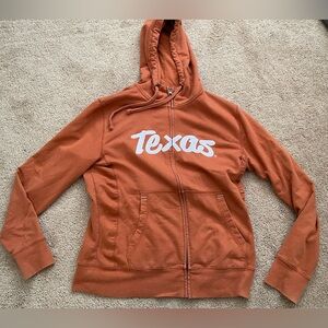 Texas Orange Hoodie Full Zip Jacket